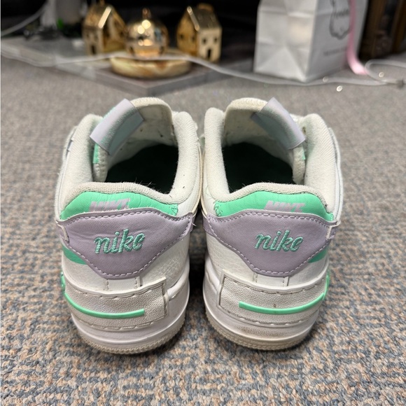 Nike Air Force 1 with Mint and Lilac Accents - Picture 3 of 8